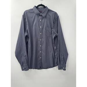 UNTUCKit Men's‎ Blue Plaid Button-Up Long Sleeve Dress Shirt Size XL